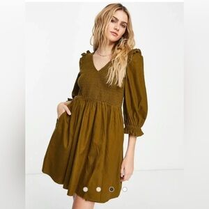 Madewell Long Sleeve V-neck Dress